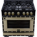  Forno 36-inch, 5.2 Cu.Ft. Valente Dual Fuel Range FFSGS6199-36CPBLK IMAGE 10