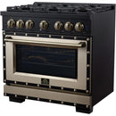  Forno 36-inch, 5.2 Cu.Ft. Valente Dual Fuel Range FFSGS6199-36CPBLK IMAGE 7