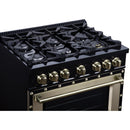  Forno 36-inch, 5.2 Cu.Ft. Valente Dual Fuel Range FFSGS6199-36CPBLK IMAGE 9