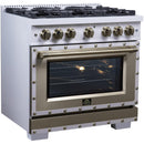 Forno 36-inch, 5.2 Cu.Ft. Valente Dual Fuel Range FFSGS6199-36CPWHT IMAGE 4