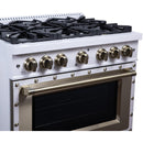  Forno 36-inch, 5.2 Cu.Ft. Valente Dual Fuel Range FFSGS6199-36CPWHT IMAGE 7
