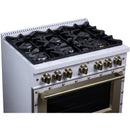  Forno 36-inch, 5.2 Cu.Ft. Valente Dual Fuel Range FFSGS6199-36CPWHT IMAGE 9
