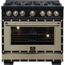 Forno 36-inch, 5.2 Cu.Ft. Valente Gas Range FFSGS6299-36CPBLK IMAGE 1