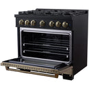  Forno 36-inch, 5.2 Cu.Ft. Valente Gas Range FFSGS6299-36CPBLK IMAGE 8