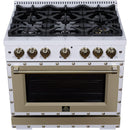  Forno 36-inch, 5.2 Cu.Ft. Valente Gas Range FFSGS6299-36CPWHT IMAGE 10