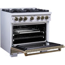  Forno 36-inch, 5.2 Cu.Ft. Valente Gas Range FFSGS6299-36CPWHT IMAGE 5