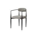  Monarch I 1228 Dining Chair - 2Pcs / 32"H / Grey Fabric / Black Metal IMAGE 1