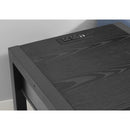  Monarch I 3202 Accent Table - 24"H / Black Oak / Black Metal Usb / Plug IMAGE 3
