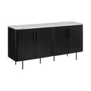  Monarch I 1225 Cabinet - 66"L / White Faux Marble Top / Black Base IMAGE 1