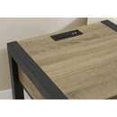  Monarch I 3200 Accent Table - 24"H / Dark Taupe / Black Metal Usb / Plug IMAGE 3