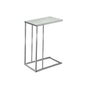  Monarch I 3000 Accent Table - Chrome Metal With Frosted Tempered Glass IMAGE 1
