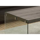  Monarch I 3054 Coffee Table - Dark Taupe With Tempered Glass IMAGE 2