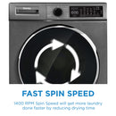 Danby 24″ Stackable Front Load Washing Machine DWM022D1DSDB [SCRATCH AND DENT]