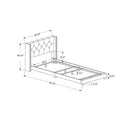 Monarch Twin Upholstered Platform Bed I 5984T IMAGE 5
