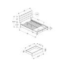 Monarch Queen Upholstered Platform Bed with Storage I 6021Q IMAGE 5
